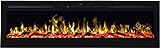 AFLAMO Majestic - Chimenea eléctrica de Pared (750 W o 1500 W), simulación de Fuego LED, Profundidad de...