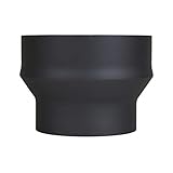 LANZZAS Tubo de extensión para chimenea de 150 mm de diámetro a 200 mm de diámetro, color: negro...
