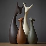 Lin's Wood Adorno de Animales Decoración de Porcelana Ciervo Artesanía de cerámica Arte Muebles...