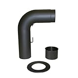 Kamino - Flam – Juego de tubos para chimenea o estufa de leña (Codo con válvula, doble pared forro y...