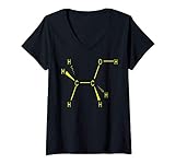 Mujer Molécula de alcohol Molécula de etanol Química Nerds Camiseta Cuello V