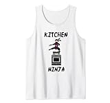 Cocina Ninja Linda Estufa Y Horno Camiseta sin Mangas