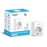 TP-Link TAPO P100 - Wi-Fi Mini Smart Plug, ideal para agendar ligar/desligar y economizar energía, si...