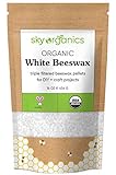 Organic White Beeswax Pellets (1lb) by Sky Organics 100% Pure USDA Organic Bees Wax Pesticide-free Triple...
