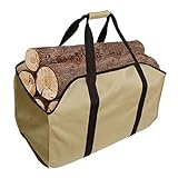 Bolsa de leña Premium para leña y bolsa de mano, extra grande, duradera, ideal para chimeneas, estufas...