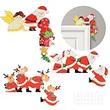 SUNYOK 3pcs Decoraciones de Marco de Puerta de Navidad artesanales de Madera Decoración Navidad Puerta...