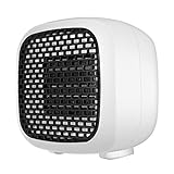 Mini Calentador Portátil de Aire Caliente con ventilador ajustable de 800W para jardín, dormitorio,...