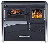 Estufa de leña con compartimento para horno y placa de cocción ABC Concept 2 Air Links, 11,6 kW, estufa...