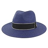 BAOZENGMUY Sombrero De Panamá para Hombre Sombrero Fedora De Paja para Hombre Sombrero para El Sol para...