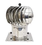 Cabezal redondo de ventilación, de acero inoxidable, rotatorio, 150 mm de diámetro, para horno o...
