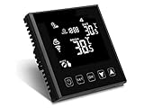 LEDLUX LL0251B - Termostato Wi-Fi con Touch negro, 220 V, compatible con Alexa Google Home para caldera...