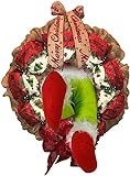 MGE Guirnalda de arpillera de Navidad, Decoraciones de la Guirnalda de la Navidad Jolly Santa Guirnalda...