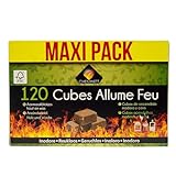 MAXIPACK CHEMINETT 15720-12 Cubos de Encendido Ecológicos- Caja de 120 Unidades de Cubos Naturales para...