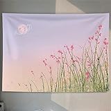 A Shou campo paisaje tapiz decoración de la habitación hermoso tapiz colgante de pared niña manta rosa...