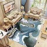 Kunsen alfombra salón Dormitorio de salón lavable resistente a las manchas antideslizante de alto grado...